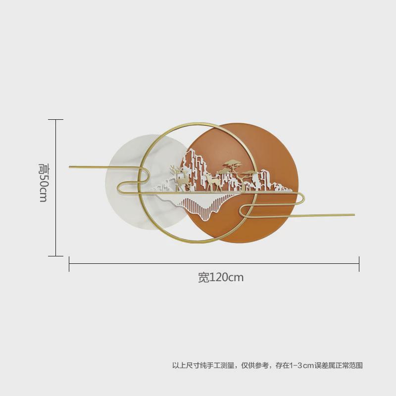 工厂高端墙面装饰挂件新中式新房装修背景墙壁饰铁艺直销立体挂饰