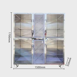 304不锈钢住院繁殖宠物医院猫笼宠物店五位寄养笼恒温氧舱狗笼笼