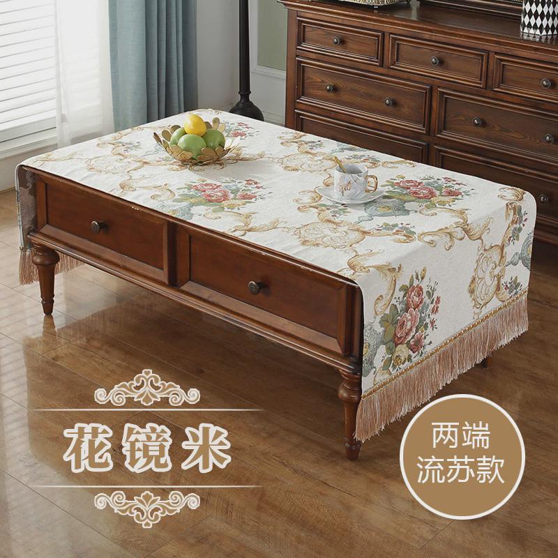 实体店热销客厅茶几雪尼尔欧式巾桌布电视柜盖巾床头柜布批发代发