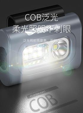 多功能强光迷你跑步灯夜跑头灯充电户外便携衣夹灯超亮头戴式磁吸