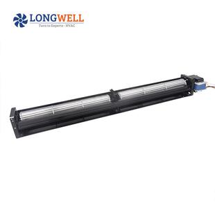 朗伟双机ac40系列罩极电机贯流风风机静音铝合金通风散热横流机