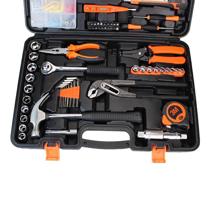 大百样72件套装工具箱碳钢车载套筒套装五金工具便604-72