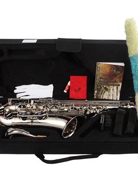 SLADE次中音萨克斯降B调萨克斯风白贝壳按键银色萨克斯风管乐器