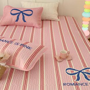 床笠款凉丝感乳胶凉席1.5m1.8三件套仙美缦纱空调软席冰丝席1.2米