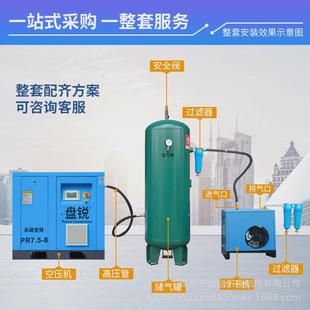 螺杆机7.5kw工业静音大型充气泵 盘锐永磁变频空压机螺杆式