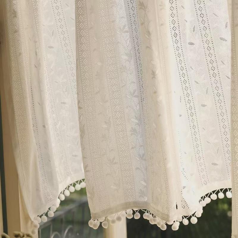 56n窗帘定制卧室遮光蕾丝厨房飘窗客厅法式卫生间门帘透光帘美式