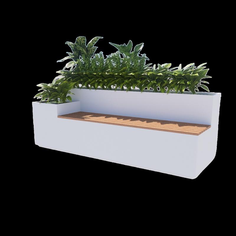 不锈钢花箱休闲椅户外花盆座椅组合广场等候凉亭创意花箱异形坐凳