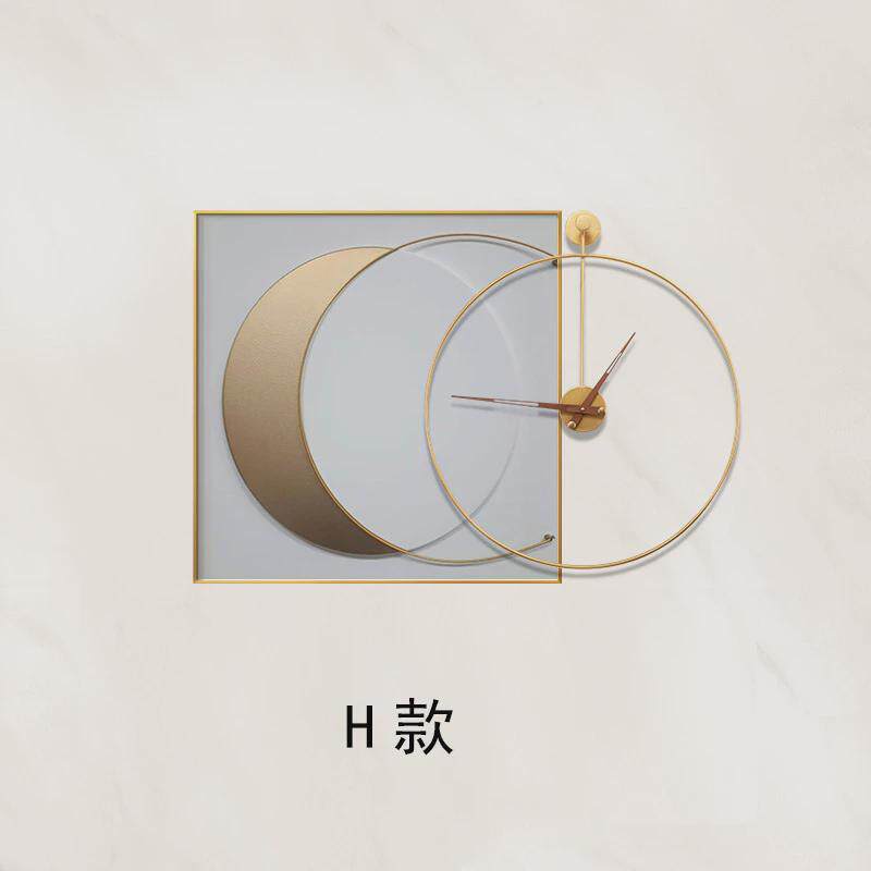 现代轻奢客厅装饰画带钟表沙发背景墙挂画餐厅卧室抽象简约挂画