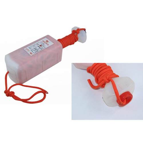 救生浮索水上救生绳带塑料壳8mm45m索救生圈浮便携式