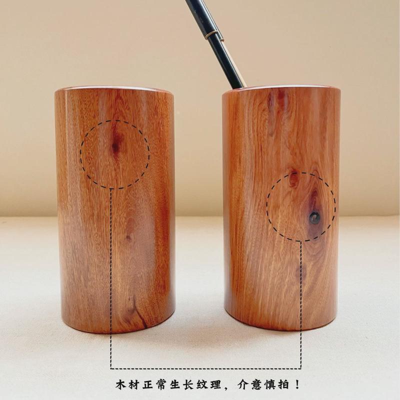 学校收纳桌面高校庆典文创礼品酸枝木笔筒木质笔筒毕业纪念礼品