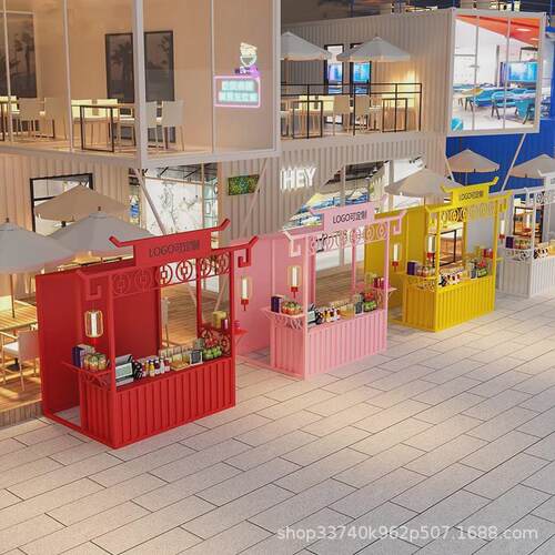 商业街摆摊架户外促销台流动摆摊架展示架创意集市商业街摆摊花车