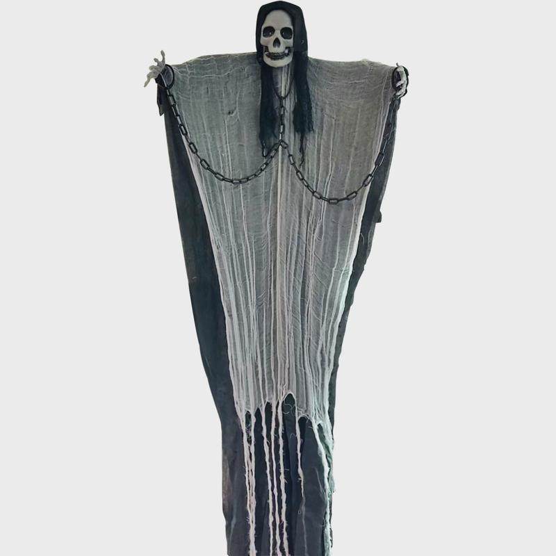 万圣节鬼屋鬼锁链挂鬼节挂饰吊装饰品可发光声halloween道具