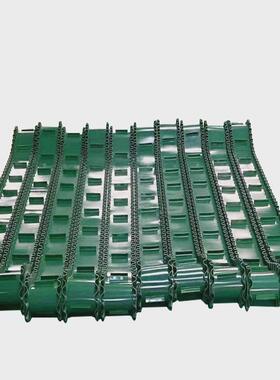 蓝色裙边导条挡板传送流水线运输带厂家生产