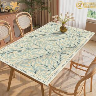 美式 桌垫轻奢防水防油免洗皮革桌布pvc防烫餐木桌垫茶几台布客厅