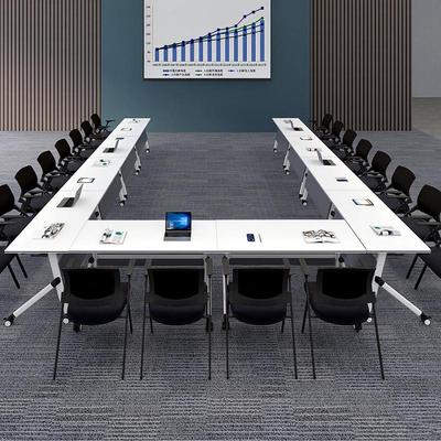 折叠会议桌可移动拼接桌子带轮多功能长条桌椅会议室培训桌椅组合