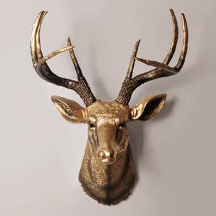 欧式创意鹿头壁挂墙饰客厅墙面立体动物鹿角挂饰挂件墙壁装饰壁饰