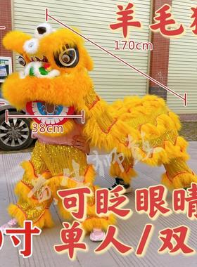 羊毛舞狮头可眨眼套装塑料幼儿童舞狮子醒狮南狮幼儿表演双人舞狮
