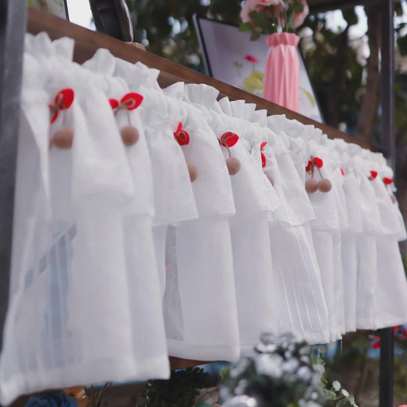 美式田园厨房免打孔短帘装饰户半截纱帘柜子遮挡半帘门帘小窗帘头