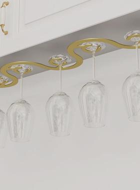 红酒杯架倒挂家用酒吧酒杯架悬挂酒架酒柜挂架创意高脚杯葡萄酒架