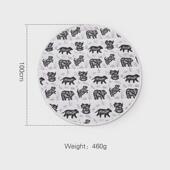 北欧风宝宝爬行垫客厅家用无味防滑儿童地毯卡通动物印花爬爬垫