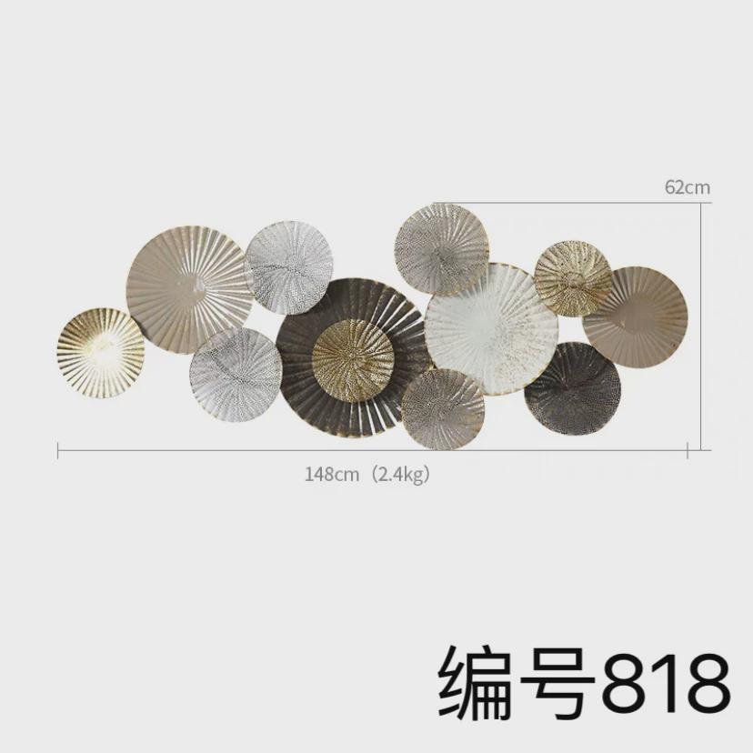 美式复古墙饰金属金属背景墙挂件家居装饰品铁艺壁饰新中式厂家