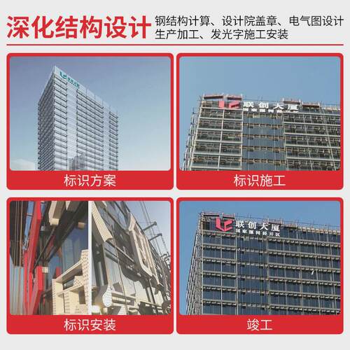 高空幕墙发光字led外露灯珠铝板冲孔字商场广告牌户外楼顶大字
