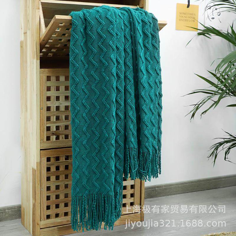 北欧纯色简约针织毯民宿样板间床尾毯酒店毯搭床尾巾床旗沙发毯子,床上用品,休闲毯/毛毯/绒毯,淘宝优惠券,粉丝福利购,淘宝优惠卷