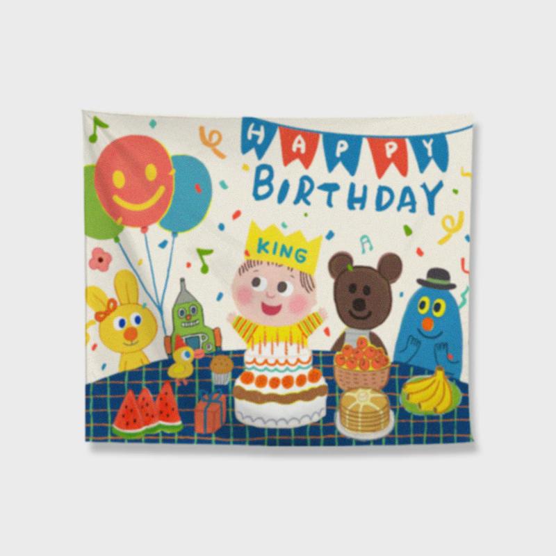 xyt快乐男孩生日派对布置装饰背景布宝宝一周岁气球挂布