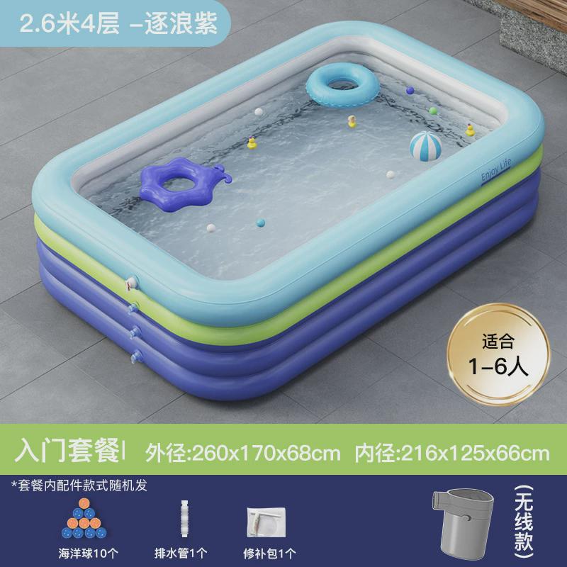 儿童充气游泳池家用大型户外免充气室外折叠特大厂家庭洗澡戏水池