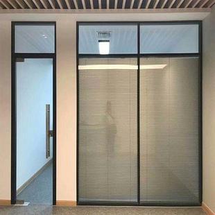 钢化玻璃铝合金玻璃高隔断 办公室厂房内钢外铝双面浙江屏风隔墙
