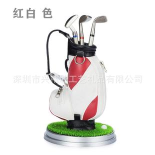 货源品高尔夫礼品摆件笔筒创意商务礼品装 饰品实用办公桌时尚