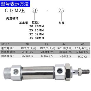 CDM2E20 CDM2E25 全新不锈钢气缸CM2E
