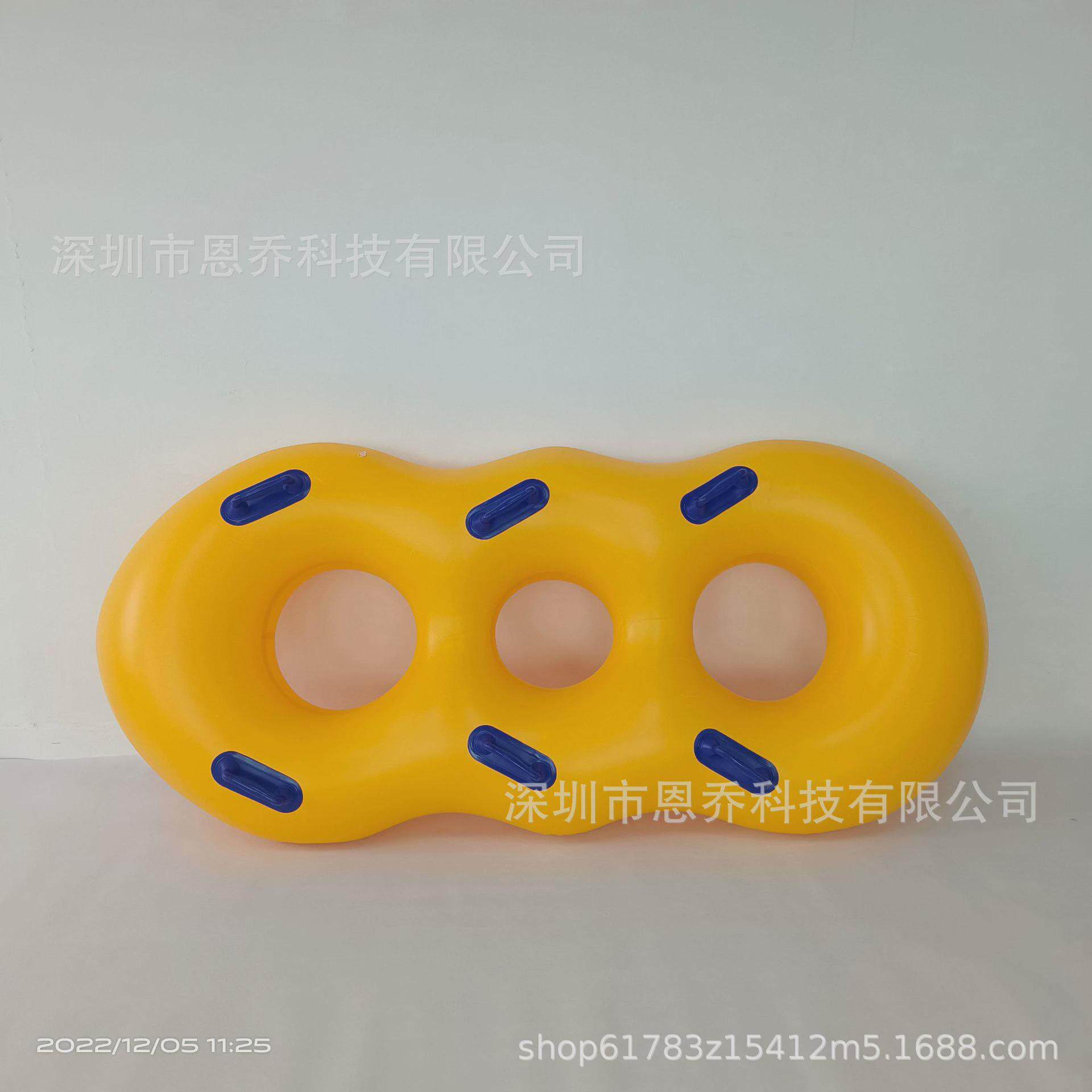 游乐环保加厚水上乐园充气滑水圈水上游泳圈浮排多人热销划水圈