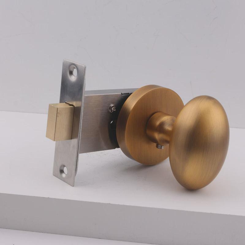 美式金色球形门锁室内暗门锁欧式仿古单面锁黑色隐形门把手房门锁