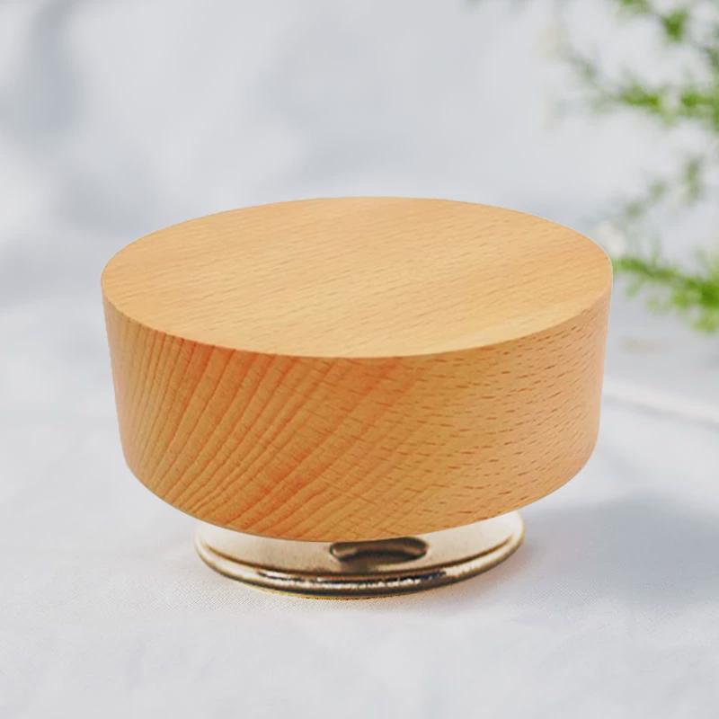 实木音乐盒底座发条式中心diy粘土玩具工艺品生日八音盒旋转礼物