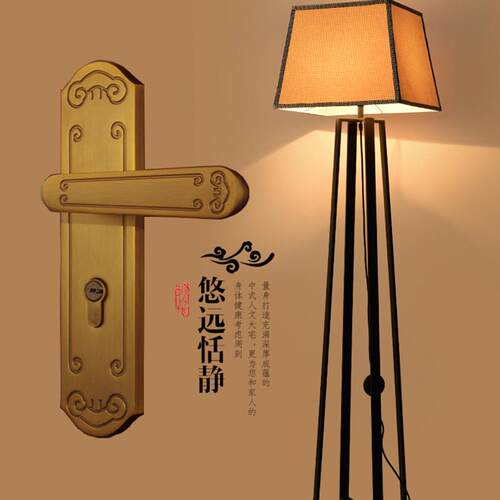 中式室内门锁木门静音门锁锌合金卧室机械门锁家用实用五金锁具