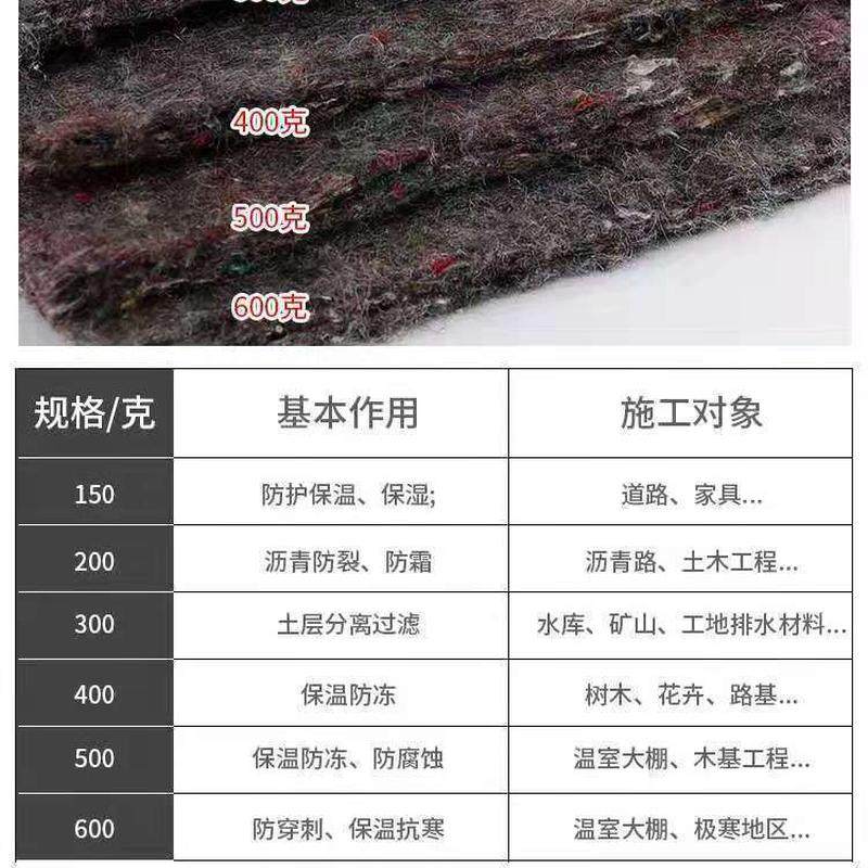 工程布加厚混凝土养护毯保温保湿布养护布毛毯公路隔热毛毡土工布