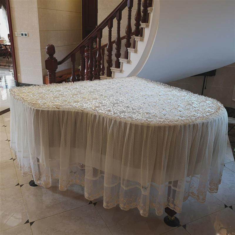 启颜 高档奢华布艺蕾丝三角钢琴全罩双层蕾丝防尘罩盖布顶披凳罩,居家布艺,钢琴罩,淘宝优惠券,粉丝福利购,淘宝优惠卷