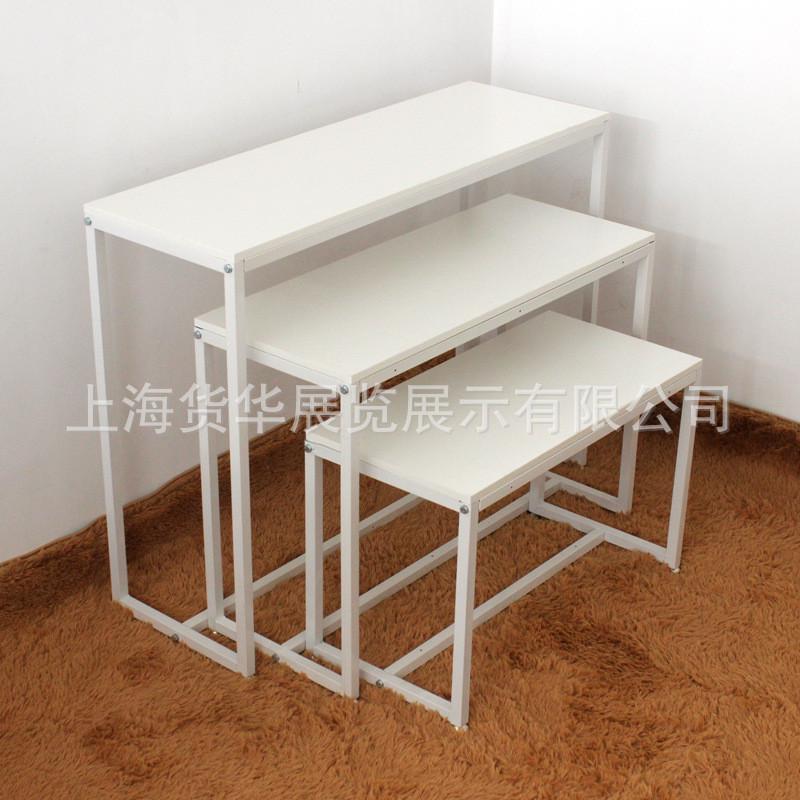 复古服装店女装货架落地式高低中岛桌橱窗鞋包包展示架童装流水台