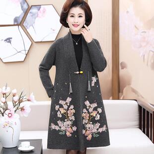 胖妈妈秋装时尚风衣加肥加大码外套40岁50中老年女装高贵大衣秋冬