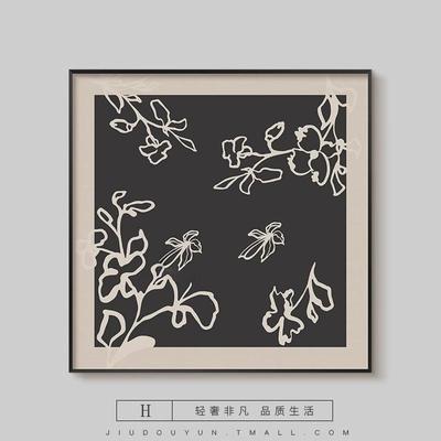 2024新款梳妆台法式中古镜子装饰画桌面摆画高级感免打孔卧室挂画