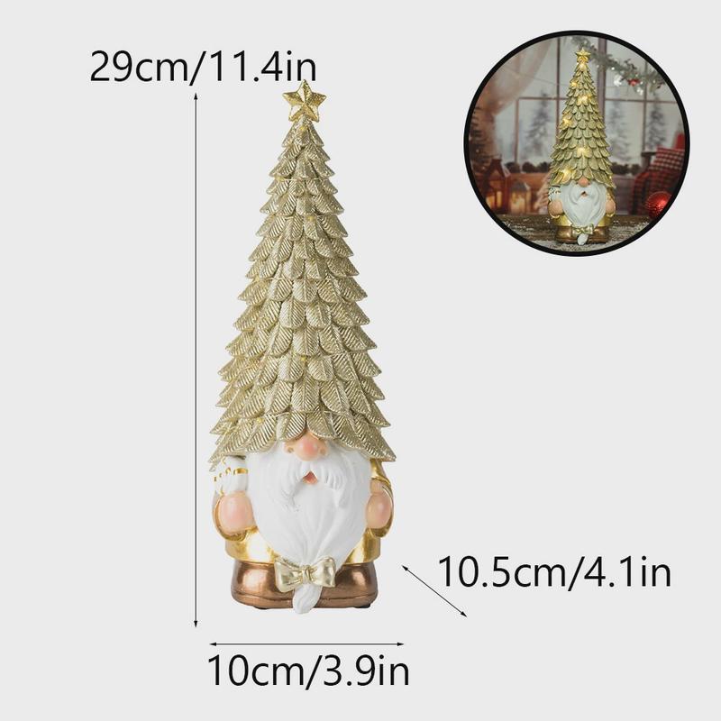 圣诞树发光新品侏儒小矮人圣诞装扮家居雕塑桌面工艺品摆件