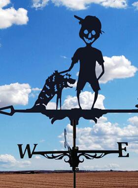 不锈钢喷漆风向标屋顶欧式庭院摆件装饰插件金属工艺品代发