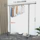 晾衣架落地折叠家用室内阳台卧室挂衣架子晒衣架双杆式 简易衣帽架