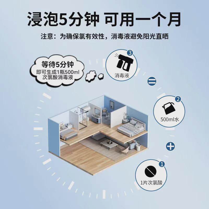 纳米蓝光消毒喷雾枪次氯酸雾化机酒精喷枪电动家用喷雾器消毒枪
