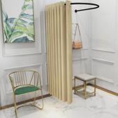 服装 更衣室轨道便携换衣间展示架 店移动U型试衣间帘简易免安装