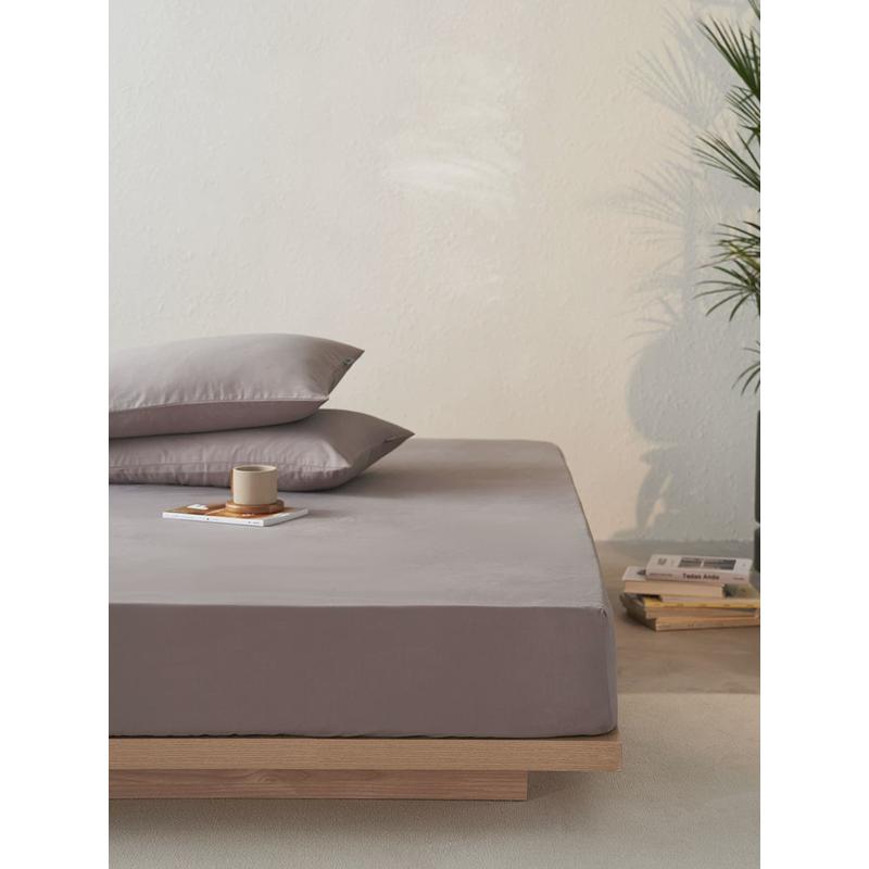 100加厚长绒棉磨毛四件套秋冬支全棉纯色撞色被套床单床笠款套