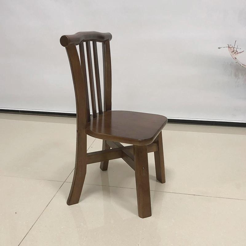 新中式实木小椅子儿童靠背椅整装学习椅家用餐椅换鞋矮凳原木板凳