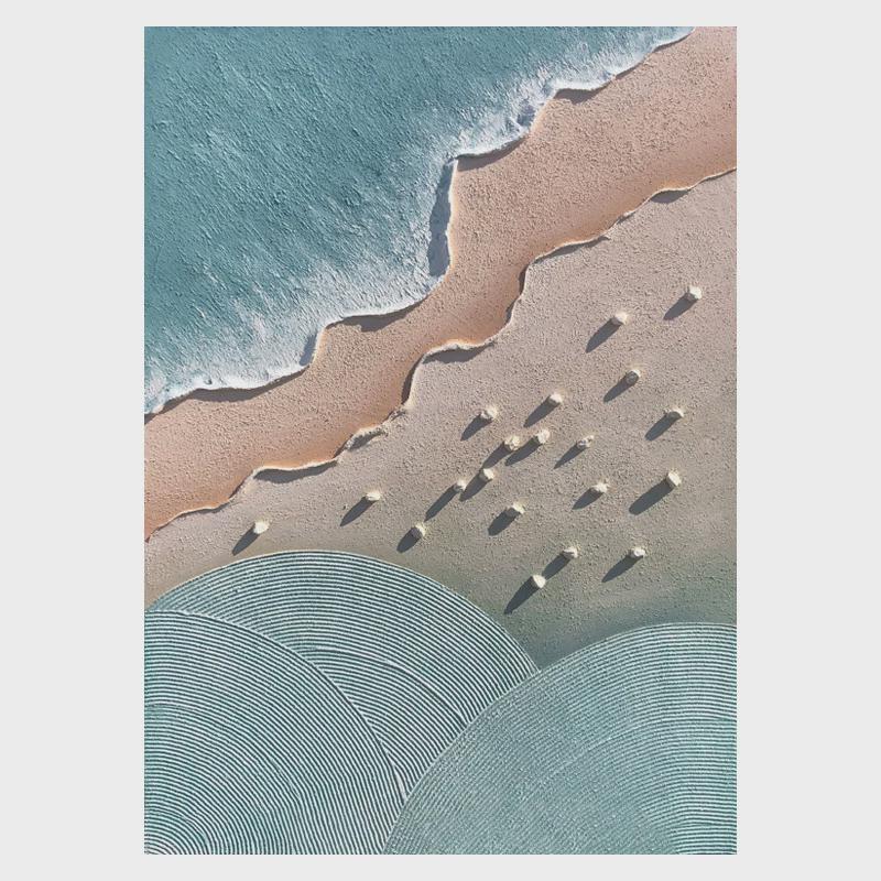 手绘油画《星海》现代简约黑白肌理玄关酒店挂画客厅背景墙装饰画