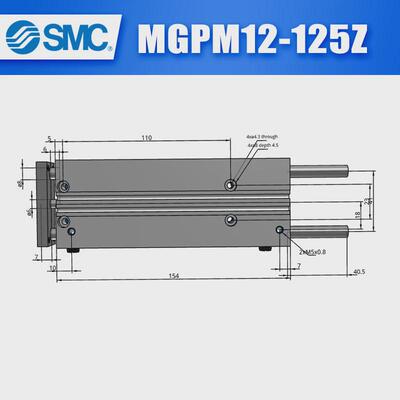 smc三轴气缸mgpm12/16-125/150/175/200/250z现货优惠供应价格